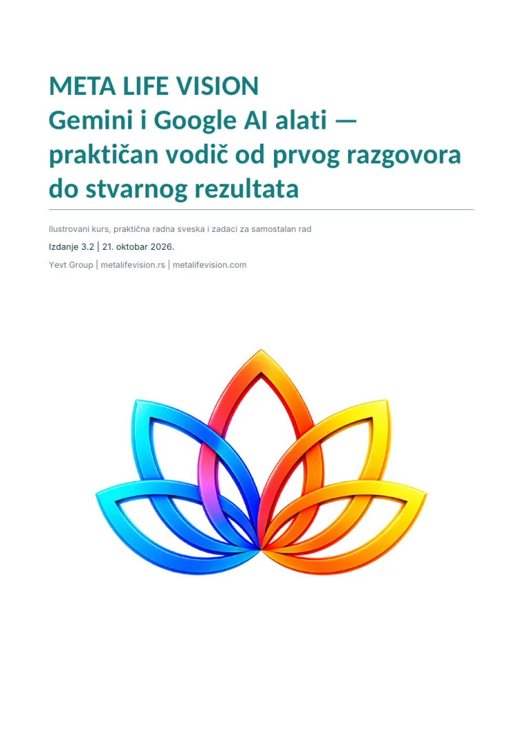 Naslovna strana — pregled strane kursa